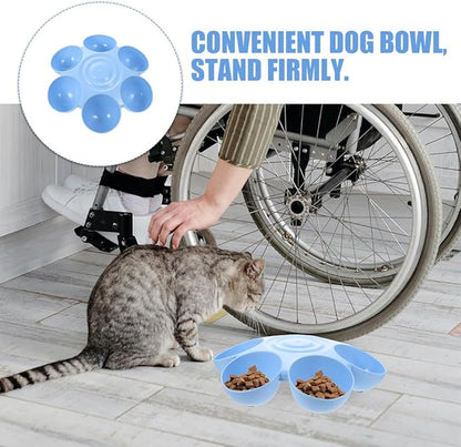 POPETPOP 2pcs Cat Food Water Bowls Plastic Dog Cat Feeder Bowls Multi- Feeder - Image 6