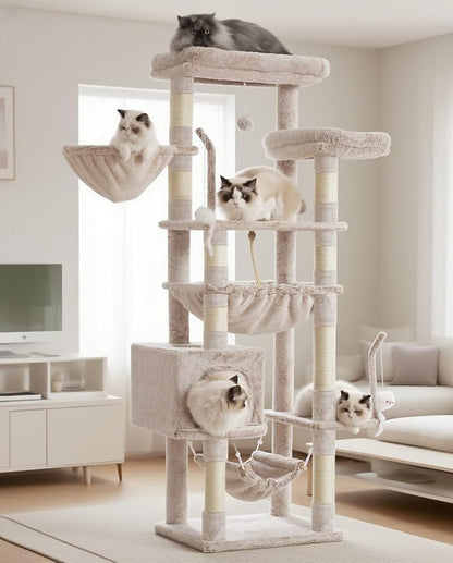 Gitelsnour Cat Tree, Cat Tower for Large Cats by Gitelnour