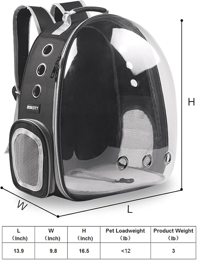 Cat Backpack Carrier, Pet Backpack, Breathable Cat Dog Space Capsule Backpack - Image 2