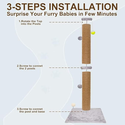 Tall Cat Scratching Post 36 inch Large Cat Scratch Post - Image 7