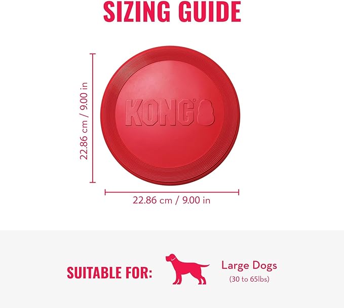 KONG Flyer - Durable Dog Toy for Outdoor Playtime - Natural Rubber Flying Disc - Image 5