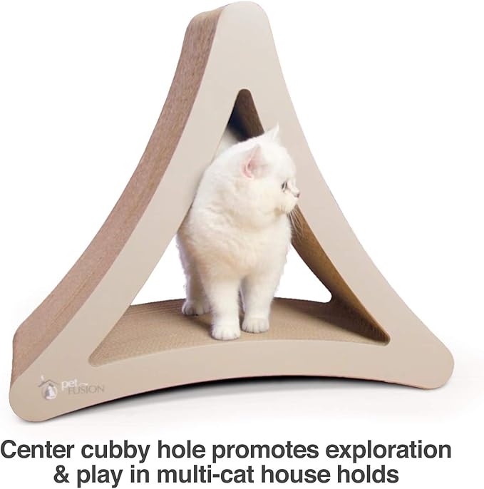 PetFusion 3-Sided Vertical Scratch Play & Perch Cat Scratching Post, 100% - Image 6