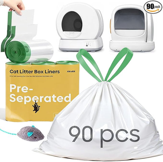 90 Tear-free Count Cat litter bags Liners Only Compatible by Unknown