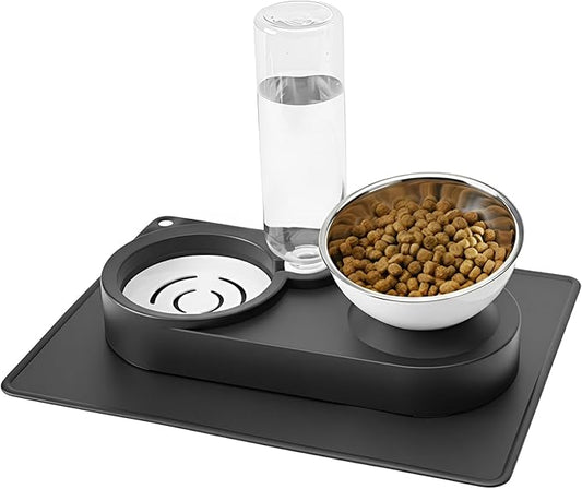 Raised Dog Cat Food Bowl, Cat Food and Water Bowl Set by Nuzzletail