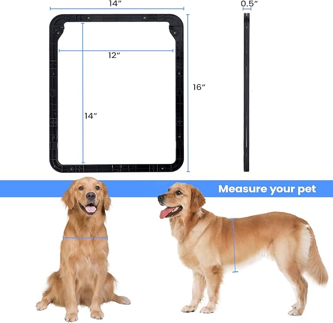 Large Dog Door for Screen Door, Lockable Doggy Door for Sliding Door, Automatic - Image 5