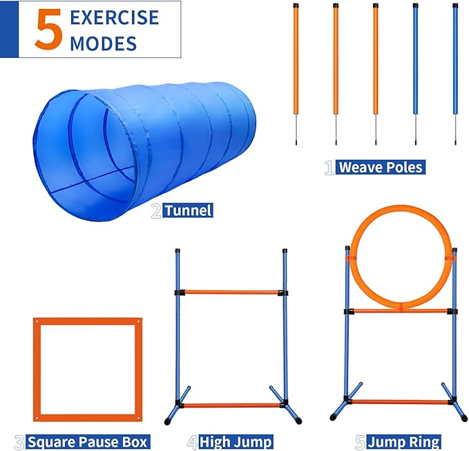 Dog Agility Training Equipment, 60-piece Dog Obstacle Course Training Starter - Image 9