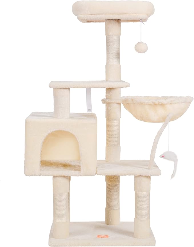 Heybly Cat Tree with Toy, Cat Tower condo - Image 4