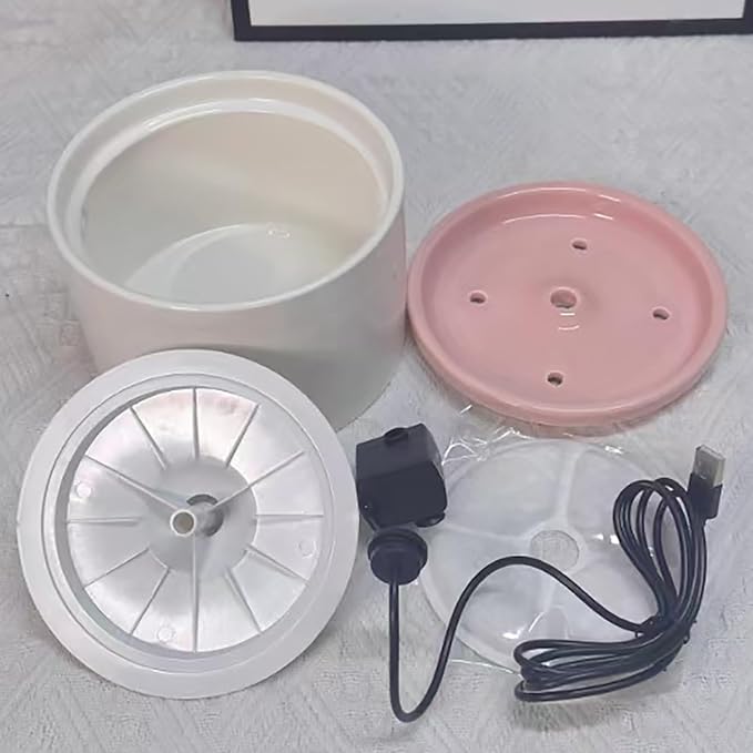 Ceramic Cat Water Fountain 33.82oz/1L Automatic Super Silent Pet Drinking - Image 7