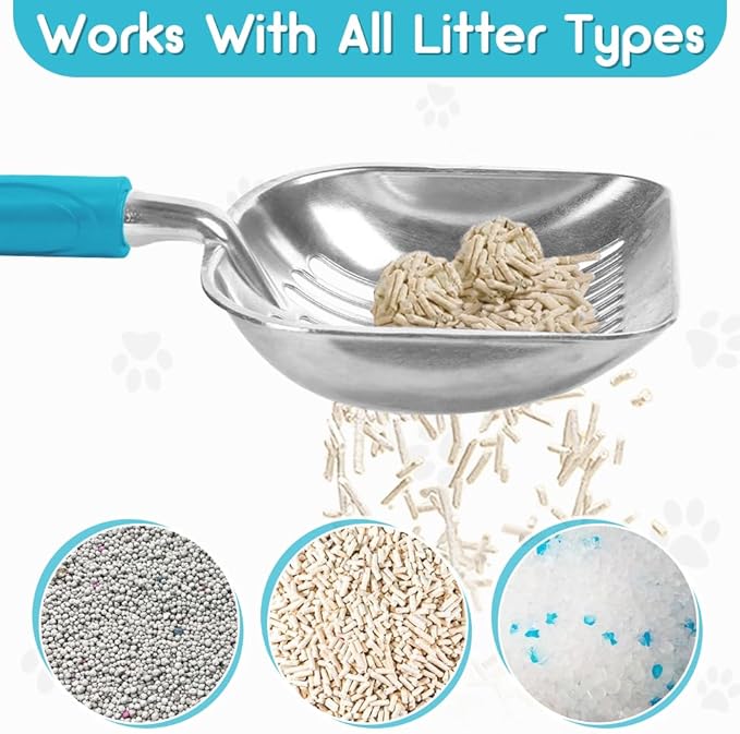 Cat Litter Scoop, Metal Cat Scooper, Plastic Handle Scoop, Sifting Shovel of - Image 3
