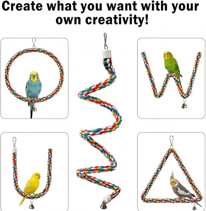 Bird Rope Perch & Birds Swing Set - Image 2