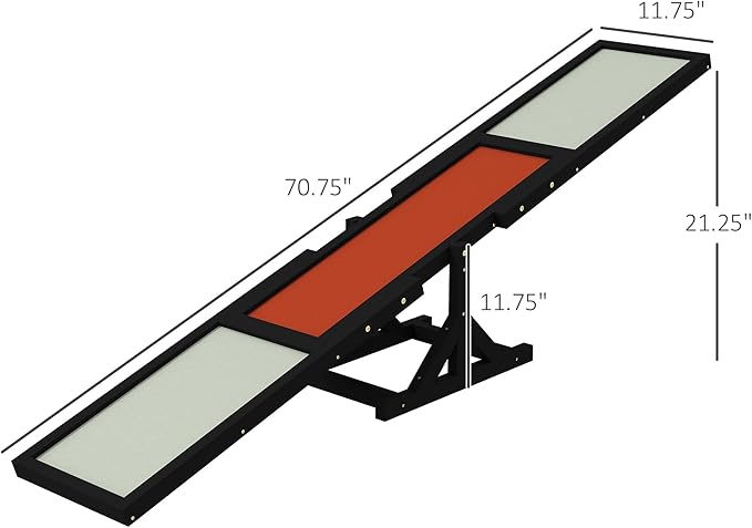PawHut Wooden Dog Agility Seesaw - Image 7