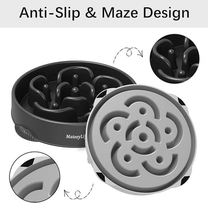 MateeyLife Large Slow Feeder Dog Bowls 2PCS, Anti-Choking Puzzle Dog Food Bowls - Image 4