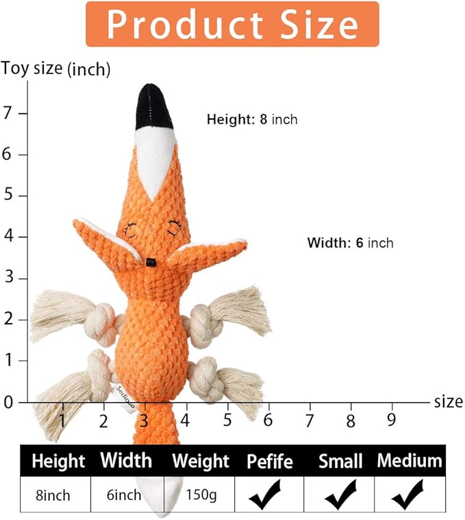 Sedioso Cute Squeaky Dog Toy, Stuffed Plush Toy - Image 6
