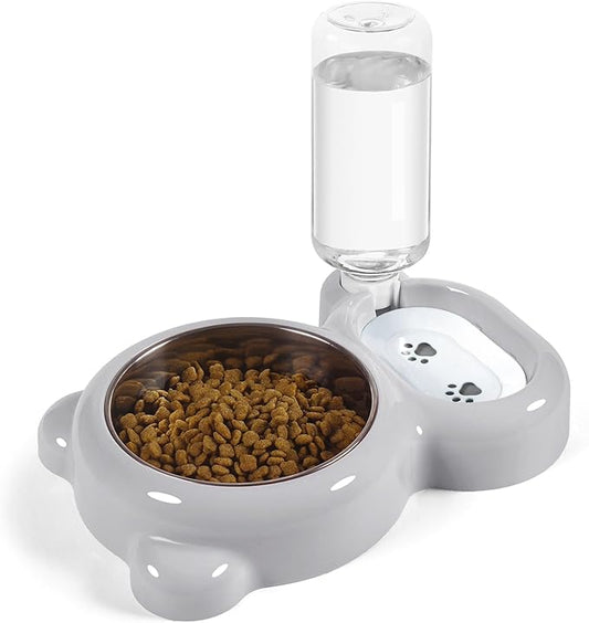 Double Dog Cat Bowls, Cat Food and Water Bowl Set by Unknown