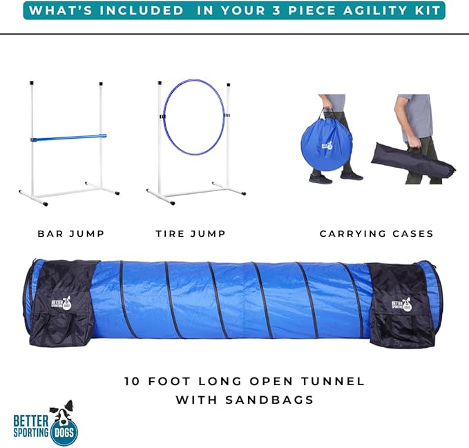 Better Sporting Dogs 3 Piece Essential Dog Agility Equipment Set | Agility Jump - Image 2