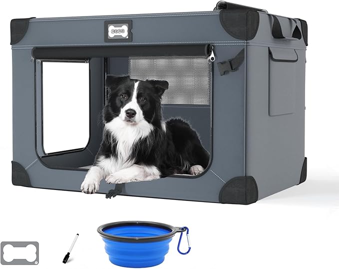 36 Inch Soft Dog Crates, Portable Travel Crate by Unknown