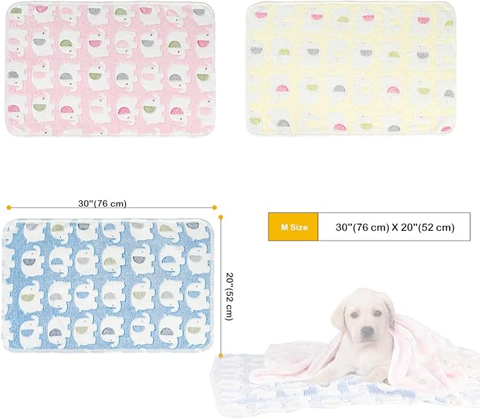 Dono 1 Pack 3 Dog Blankets, Soft Fluffy Fleece Pet Blanket Warm Sleep Mat Paw - Image 3