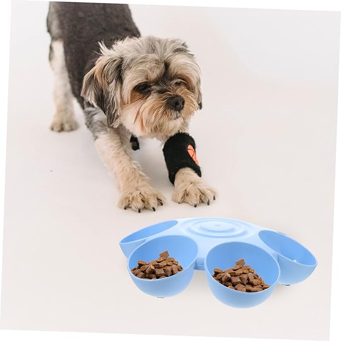 Indoor Flower-Shaped Pet Bowl Multi-Compartment Feeder - Image 4