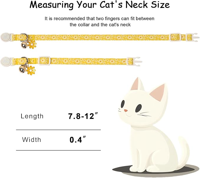 2 Pack Daisy Cat Collars - Image 4