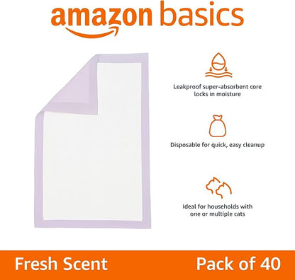 Amazon Basics Cat Litter Pee Pads, Odor Control - Image 2