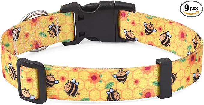 Mihqy Dog Collar with Bohemia Floral Tribal Geometric Patterns by Mihqy