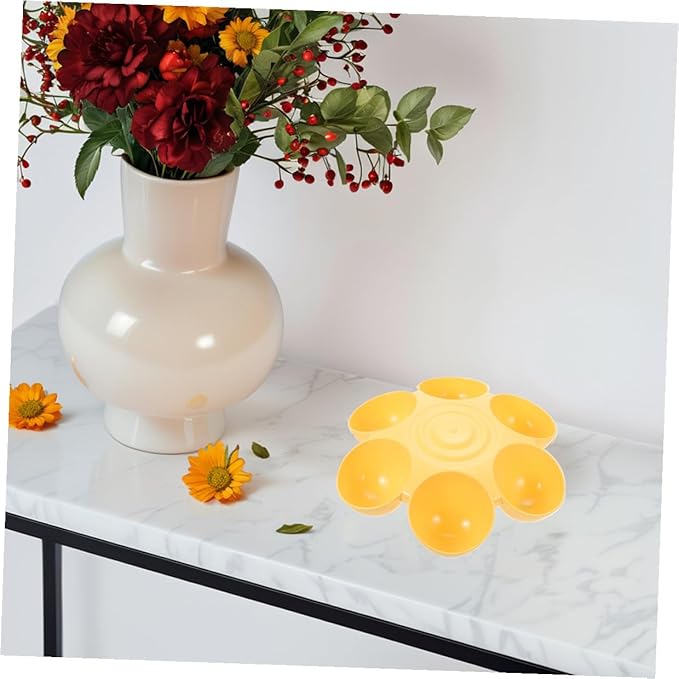 NUOBESTY 2pcs Flower Petal Shaped Pet Bowl Set, Six-Compartment Cat and Dog - Image 7