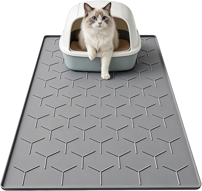 Garoopion Cat Litter Box Mat, Large 34.05×22.5 inch Cat Litter Mat, Waterproof by Garoopion
