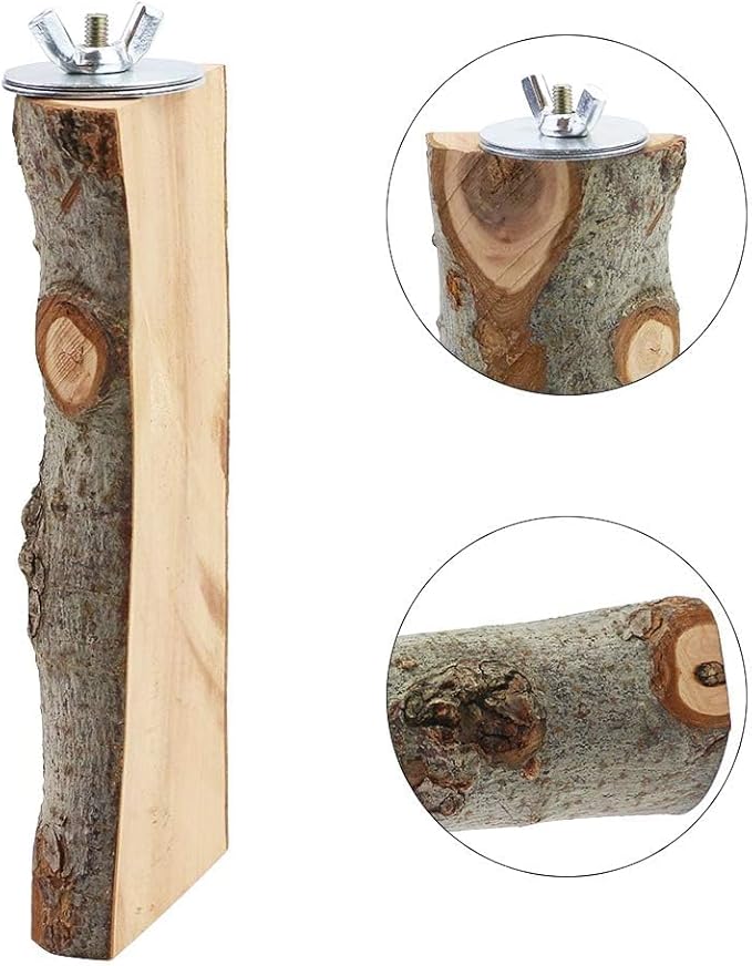 4 Pack Natural Wood Bird Perch Parrot Stand Branches Fork Toys, Pet Bird Cage - Image 3