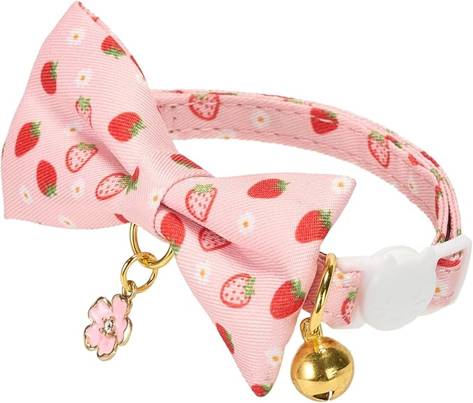 2 Pack Cat Collars, Removable Bowtie, Safety Breakaway Clasp, Adjustable - Image 4