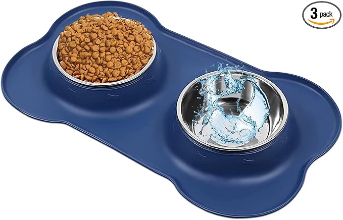 AsFrost Dog Food Bowls Stainless Steel Dog Food and Water Bowl Set, Dog Bowls by AsFrost