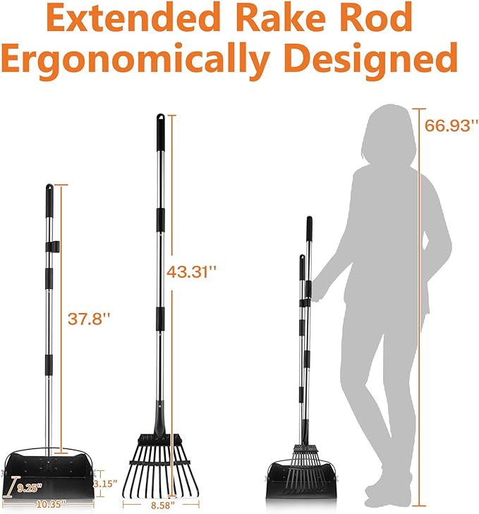 Toozey Dog Pooper Scooper for Large Dogs — Long Handle Poop Scooper for Yard Use - Image 4
