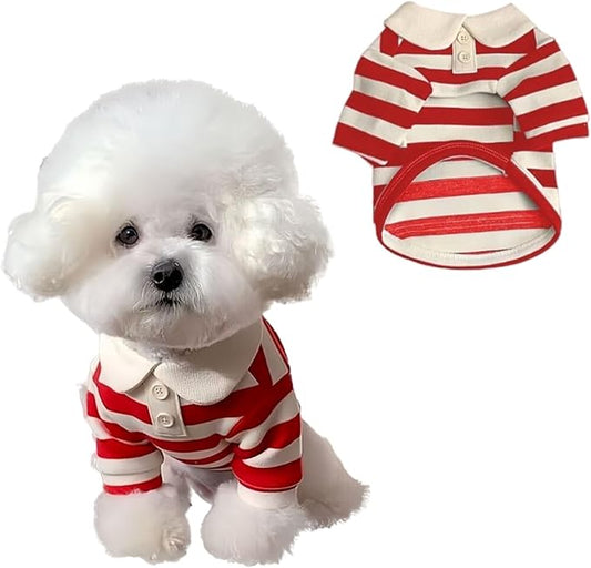 MANON ROSA Dog Clothes, Designer Boy Polo Shirt by MANONROSAPET