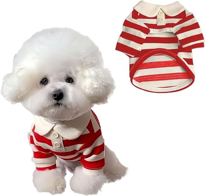 MANON ROSA Dog Clothes, Designer Boy Polo Shirt by MANONROSAPET