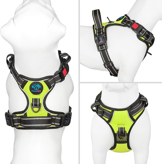 PHOEPET Reflective Dog Harness Large Breed Adjustable No Pull Vest - Image 2