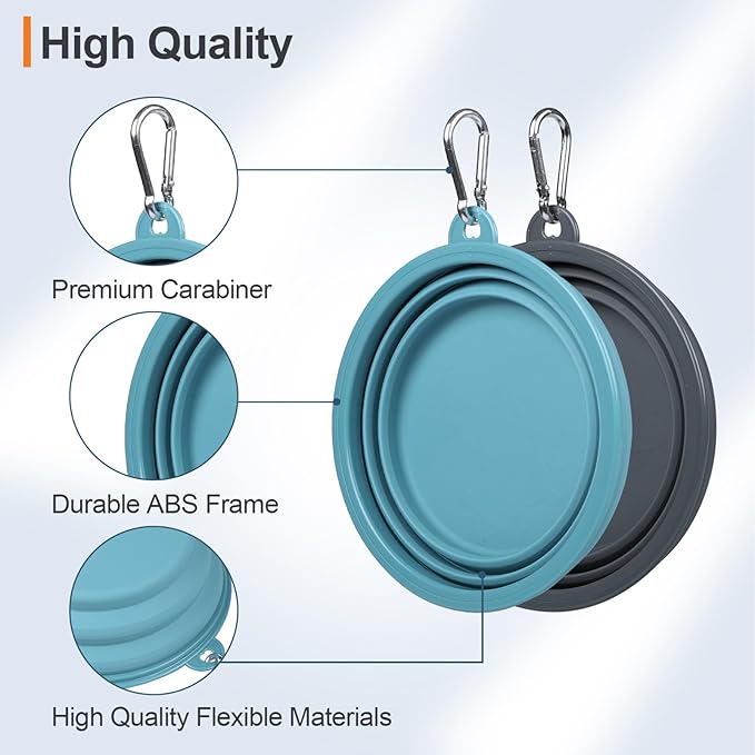 Kytely Collapsible Dog Bowls for Travel, Foldable Pet Food Bowl - Image 5