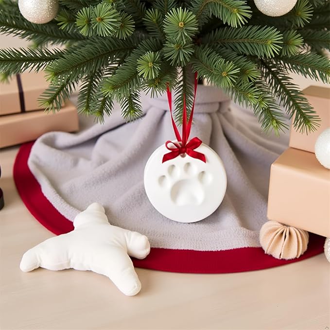 Kate & Milo Holiday Pawprints Christmas Ornament, DIY No Mess Clay Pawprint - Image 4