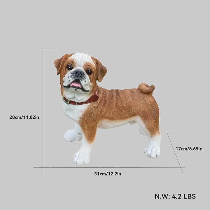 Pug Dog Garden Statue - Image 4