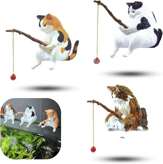 3 PCS Cute Fish Tank Figurines by Selxran