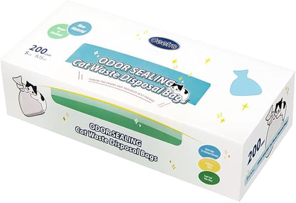 Odor Sealing Waste Disposal Bags S/200 Count Cat Litter Bags Unscented Cat poop by deefre