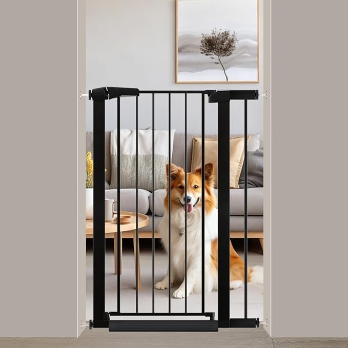 Fairy Baby Narrow Baby Gate 24.5"-29.5" Inch Wide, No Drill Metal Safety Gate by FairyBaby