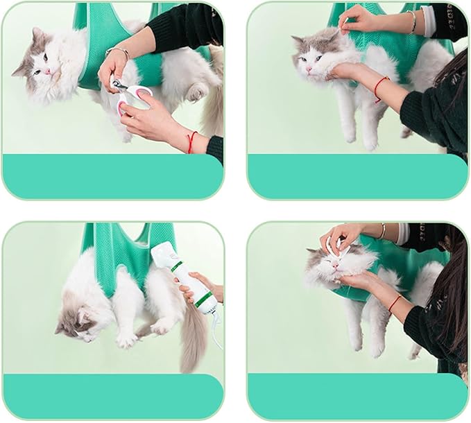 Cat Grooming Hammock Breathable Hanging Harness Restraint Holder Helper - Image 5