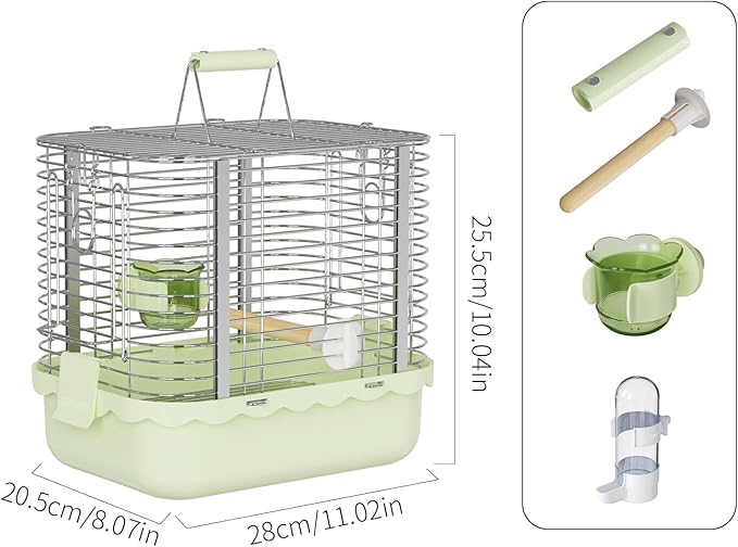 Bird Carrier Travel Cage, Durable Portable Stainless Steel Birdcage - Image 2
