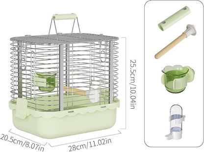 Bird Carrier Travel Cage, Durable Portable Stainless Steel Birdcage - Image 2