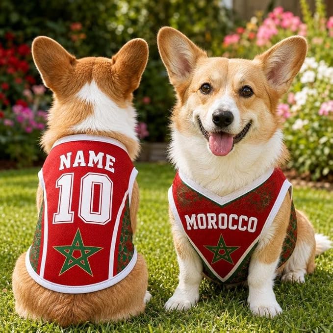 V-DECORPARKS Personalized Pet Soccer Jersey Custom Name Number Dog Cat Football - Image 4
