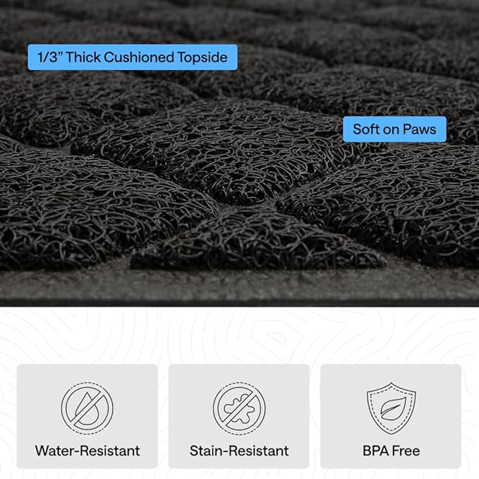 GORILLA GRIP Cat Litter Box Mat, Cushioned Coil Mesh Litter Trapping Mats - Image 5