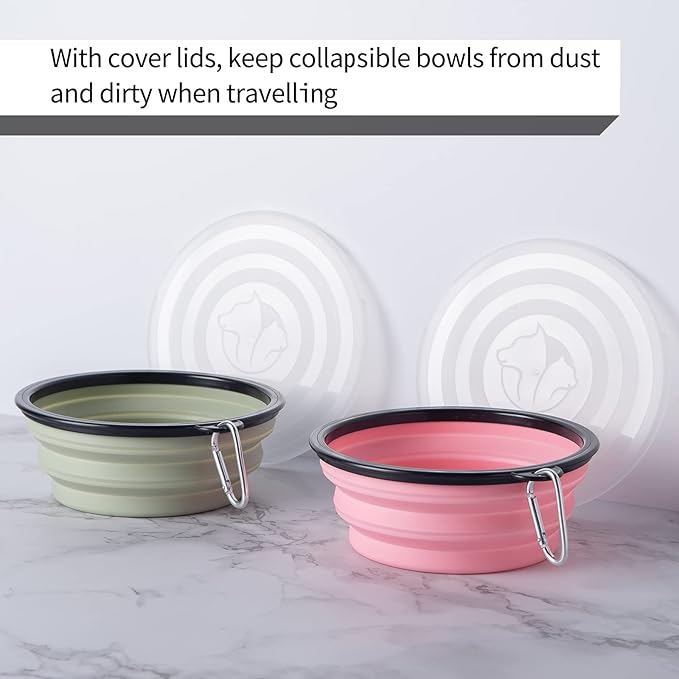 SLSON Dog Bowls Pet Collapsible Bowl - Image 2