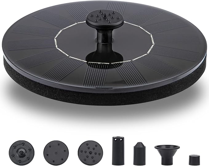 LAWOHO Solar Fountain Pump 1.5W Upgraded Submersible Solar Water Fountain Panel by LAWOHO