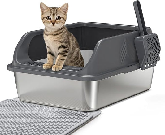 Stainless Steel Litter Box by AKAOLA