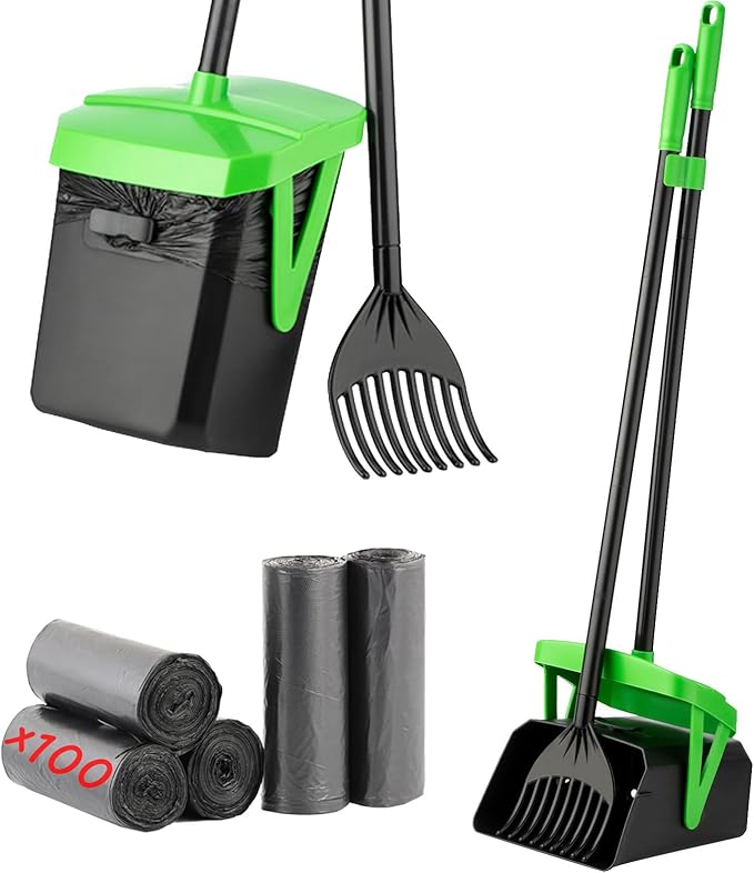 FUSBUNTY Pooper Scooper Swivel Bin & Rake by FUSBUNTY