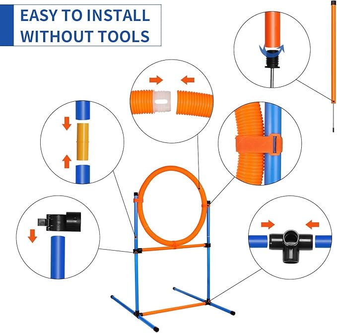Dog Agility Training Equipment, 60-piece Dog Obstacle Course Training Starter - Image 7